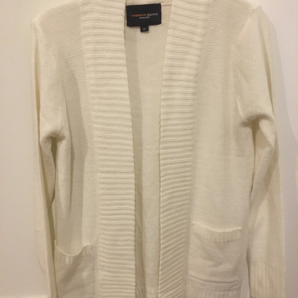 White cardigan